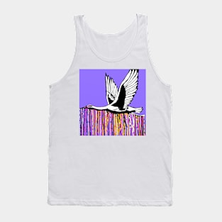 Flight of the Egret Purple Tank Top